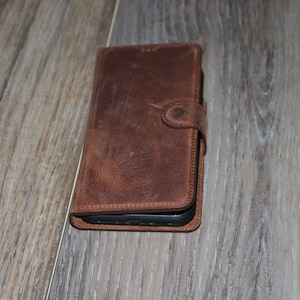 Capa de couro magnética destacável com monograma para Samsung Galaxy S9+ - Capa tipo carteira de couro magnética Note 9