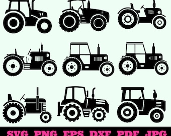 Tractor SVG | Farm Tractor SVG | Farm SVG | Tractor Cut File | Tractor Clipart | Tractor Silhouette| Tractor Vector| Tractor Design Svg