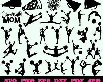 Cheer mom svg, Cheer SVG Bundle, Cheer svg, cheerleading svg, cheerleader svg, cheer clipart, svg files for silhouette and cricut