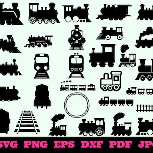 Train SVG Bundle, Choo Choo SVG bundel, Train cut file, Train clipart, Train svg bestanden voor silhouet, bestanden voor cricut, svg, dxf, eps, png
