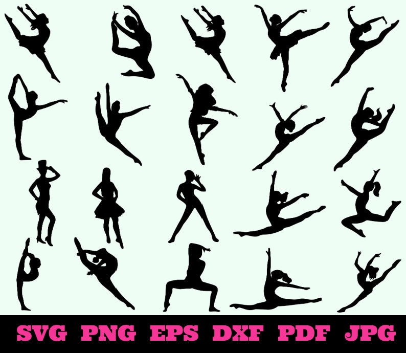 Dance SVG Music Svg Dance Silhouette SVG Cut Files Dance Bundle SVG Dance Clipart Dance Cut File Dance Vector Instant Download image 1