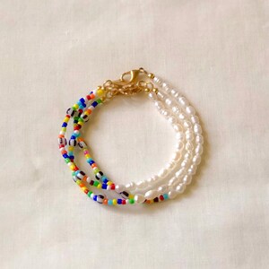 Mixed Pearl Bead Bracelet - Trendy Half Pearl Bracelet