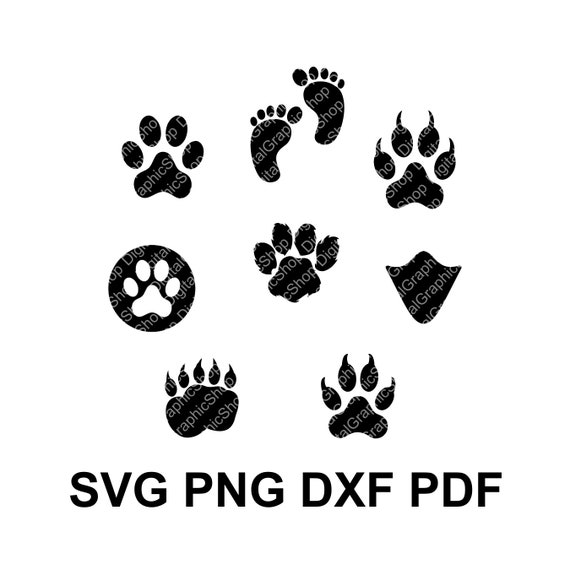 Download Dog Paws Svg Cricut Animal Tracks Silhouette Paw Print Svg Animal Paws Dxf Paw Print Clipart Paws Vector Cameo Dog Mom Cat Paws Png Clip Art Art Collectibles