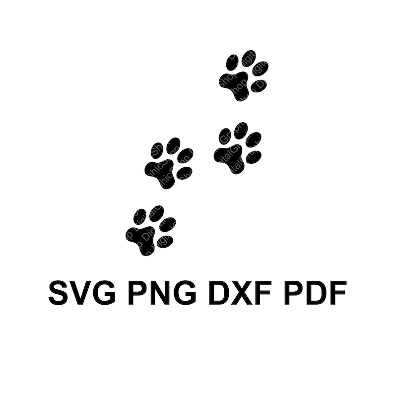 Download Paw Print Svg / Dog Paws Svg / Cat Paws / Animal Tracks / | Etsy