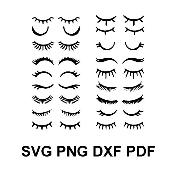 Download Cricut Cut Files Dxf Svg Silhouette Cut Files Svg Clipart Eye Lashes Svg Pdf Clip Art Art Collectibles Vadel Com