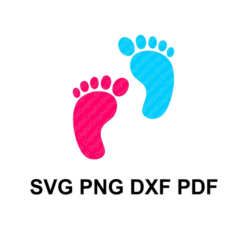 Download Baby Feet SVG Cutting File / Newborn / Baby Shower / Pink Feet | Etsy
