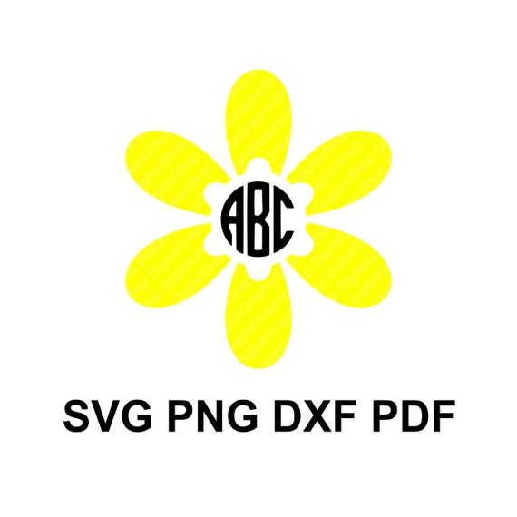 Download Flower Monogram Frame Svg Spring Svg Summer Clipart Etsy