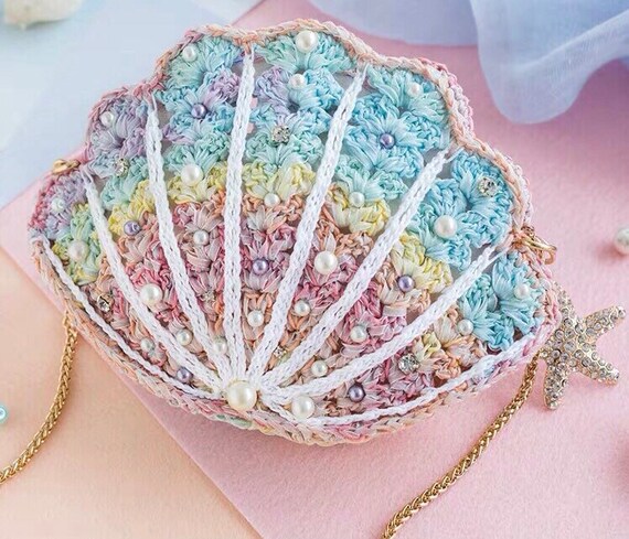 seashell crochet bag