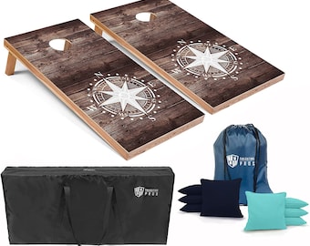 Tailgating Pros 4'x2' Compass Cornhole Boards w/ Carrying Case, optional Light Package and set of 8 Bags!