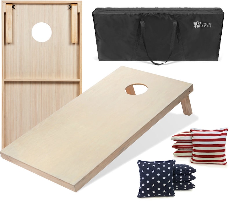 Tailgating Pros 4'x2' Texas Flag Cornhole Boards W/ Carrying Case & Set
