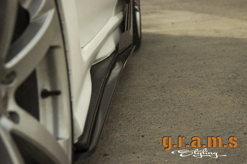Universal 205cm carbon fiber side steps side skirt extensions performance v6
