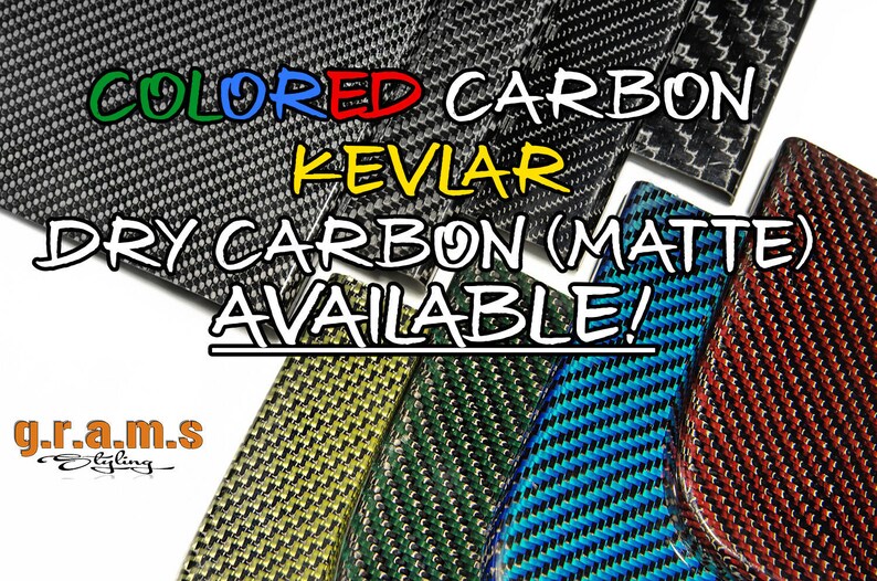 Universal 205cm carbon fiber side steps side skirt extensions performance v6