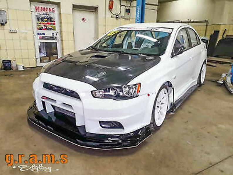 Varis style front bumper lip for mitsubishi lancer evo x v8 Etsy