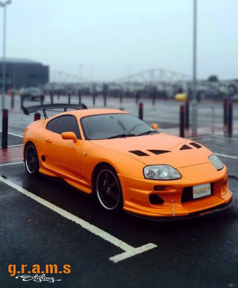Toyota Supra mk4 CARBON FIBRE Front Splitter / Lip 185cm v6 Etsy