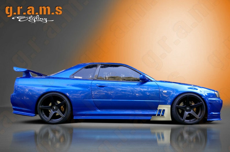 Z Tune Style Side Skirts For Nissan Skyline R34 Gtr Bodykit Etsy