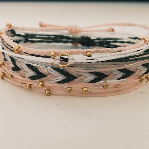 Beaded Waterproof String Bracelet Etsy