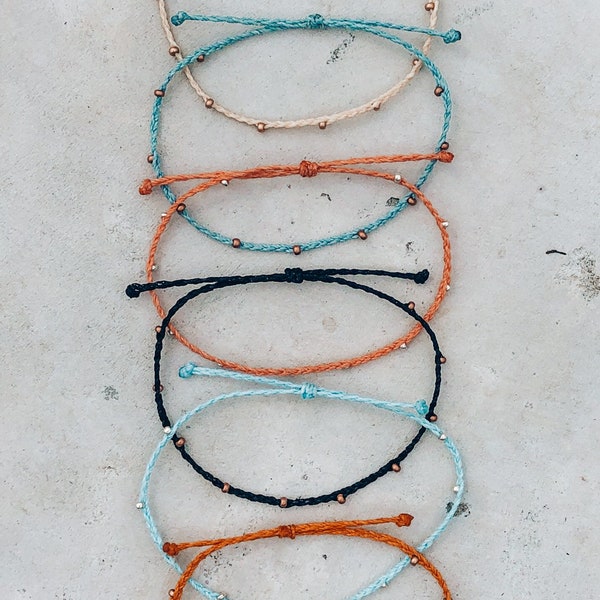 Anklet || Waterproof String Delicate Beaded Anklet