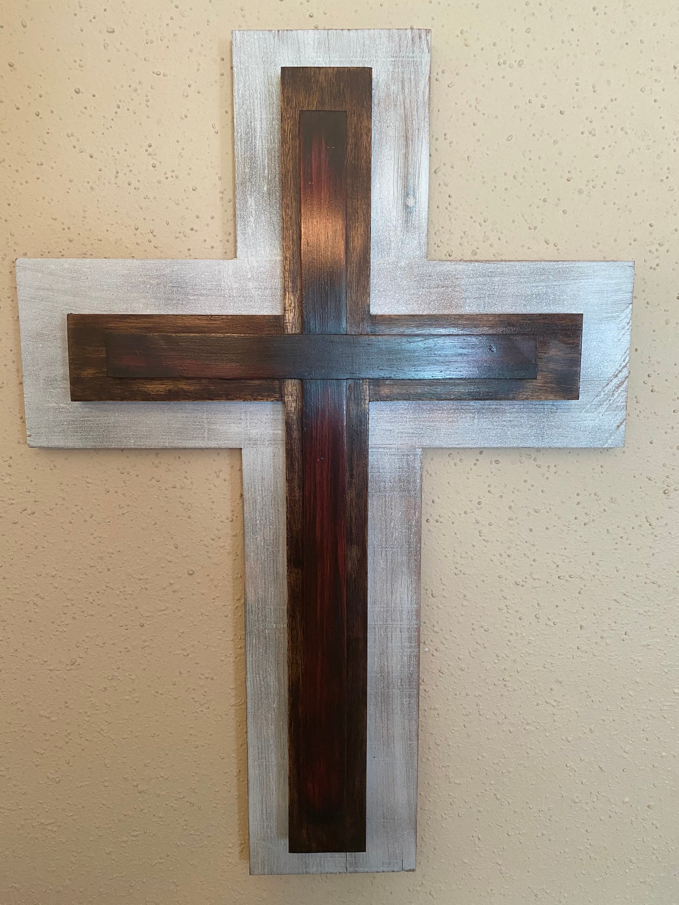 20x14 Wooden Cross Wall Hanging Etsy
