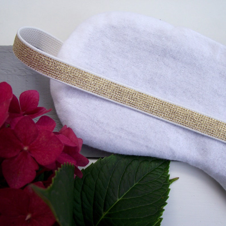 Sleep Mask White and Orange Soft Brushed Cotton Eye Mask