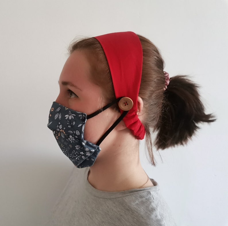 Headband with buttons for mask PATTERN PDF Nurse headband Etsy