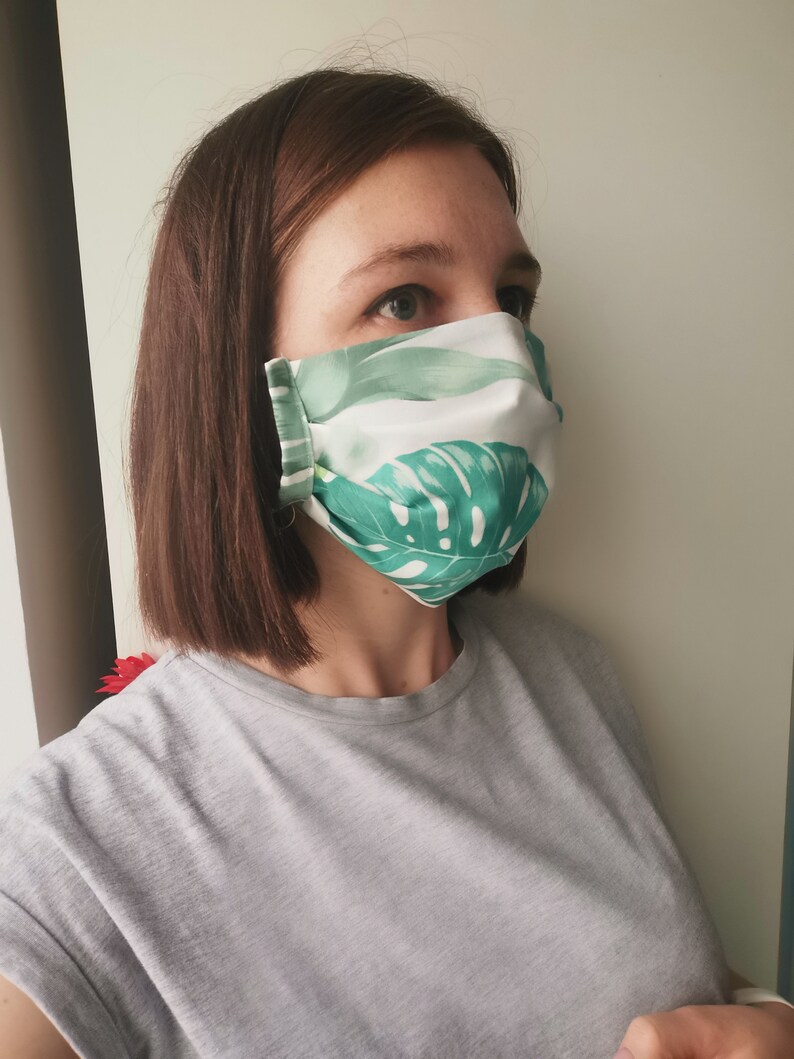 Pleated face mask sewing pattern pdf easy tutorial how to Etsy