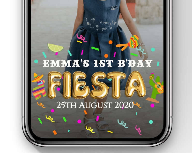 download Any Age Easy to use edit and submit today Birthday snapchat Filter fiesta Mexican design Instant download Geofilter