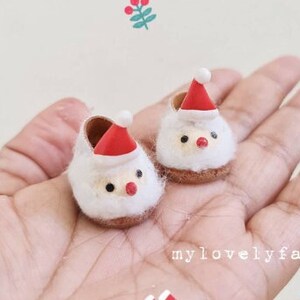 Santa Claus Christmas Shoes for Dolls (Choose size for your dolls ) #S004