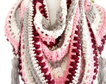 Crochet Pattern - Cherry Blossom Shawl