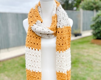 Crochet Pattern - Granny Stripe Scarf