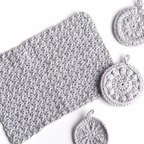 Crochet Pattern - Forget Me Not Facecloth