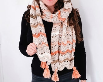 Crochet Pattern - Honey Ripple Scarf