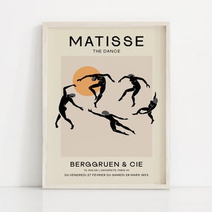 Matisse Exhibition Poster -The Dance- Famous Art - Printable Wall Art, Abstract Art Print, French Wall Art, Digital Download
