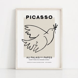 Picasso Bird Art Print – Line Art Poster by Pablo Picasso – Digital PRINTABLE Wall Art