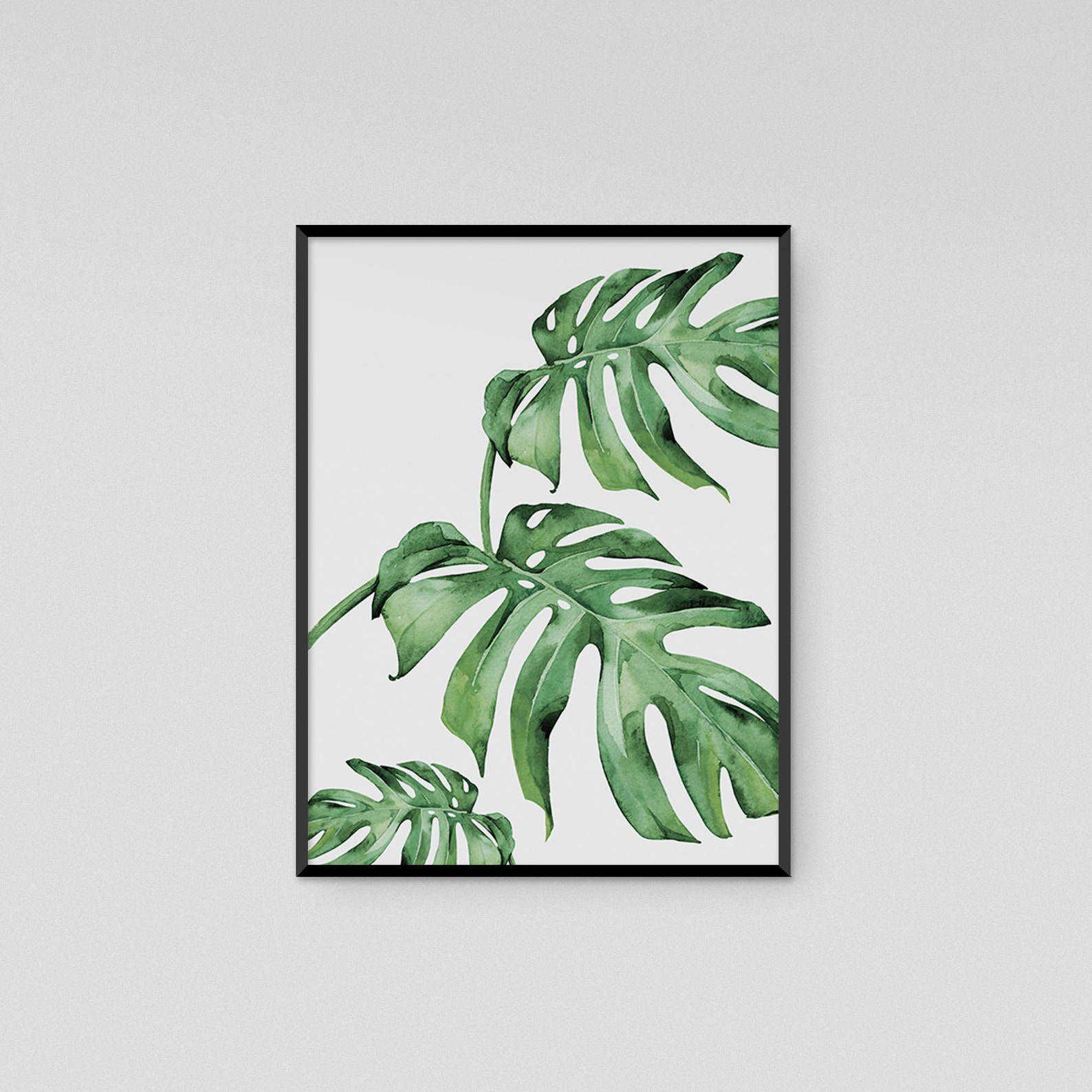Set of 3 Prints, Printable Wall Art, Botanical Print,monstera Print