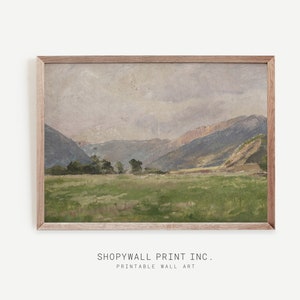 Vintage Meadow Painting: Farmhouse Decor PRINTABLE, Famous Painter Painting