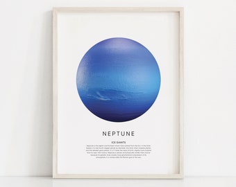 Neptune, Neptune Print, Neptune Wall Art, Neptune Poster, Neptune, Neptune Pictures, Neptune Art Poster, Digital download