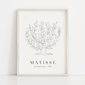 Henri Matisse Tree, Matisse Tree Exhibition poster, Matisse black and white prints, Matisse Papiers decoupes, Matisse Sketch