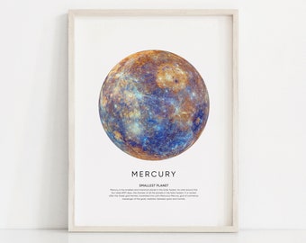 Mercury Wall Art, Mercury Print, Mercury Poster, Mercury, Mercury Pictures, Mercury Art Poster, Digital download.