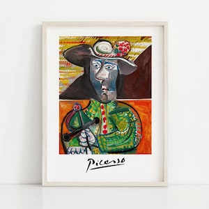 Pablo Picasso Wall Art, Le Matador, Orange and Green, Wall Art, Picasso Printable, Picasso Poster, Picasso Print, Digital Download