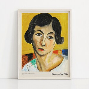 Henri Matisse, Tête De Femme Penchée Lorette, Affiche d’exposition Art numérique, Reproduction Download, Gallery Wall Decor Print