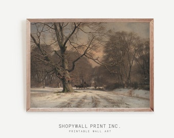 * vintage picture ❀ 冬のスウェーデン 風景画 油絵 vintage picture ❀ 冬のスウェーデン 風景画 油絵 vintage picture