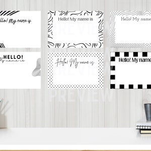 Name Tags | Name Badges | Sticker Name Tag | ID | Hello | My Name Is | Party | Wedding