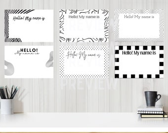 Name Tags | Name Badges | Sticker Name Tag | ID | Hello | My Name Is | Party | Wedding