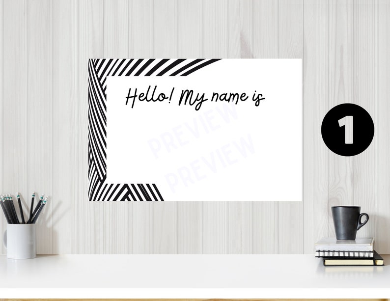 Name Tags Name Badges Sticker Name Tag ID Hello My Name is Party