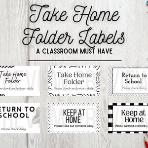 Take Home Folder Labels | School Labels | Sticker Labels | School | Stationary | Binder Cover Labels | Classroom Organization