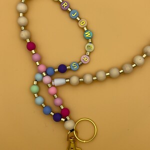 Lanyard | Beaded | Teacher Beaded Lanyard | Teacher Lanyard | Teacher Gift | Keychain | Badge Holder | ID Badge | Teacher Appreciation