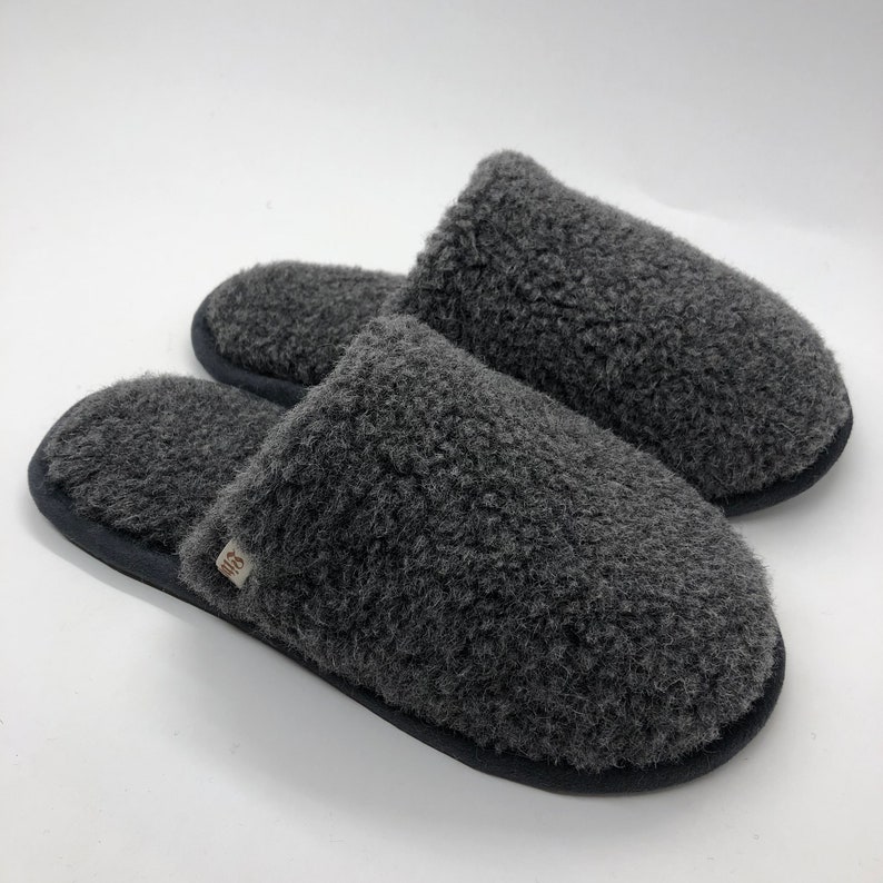 Eco Women's / Men's Merino Pure Sheep's Wool Slippers/ Sheepskin Slippers / House shoes for women and men / House slippers from wool image 1