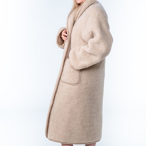 Wool Robe/ Unisex Soft Merino Wool Robe / Merino Wool Morning Dress image 2