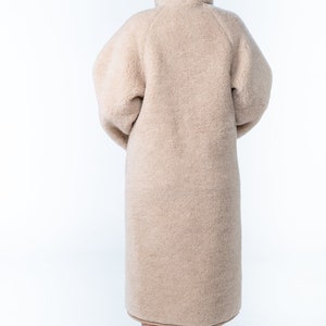Túnica de lana/ Túnica de lana merino suave unisex / Vestido de mañana de lana merino imagen 3