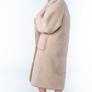 Wool Robe/ Unisex Soft Merino Wool Robe / Merino Wool Morning Dress image 4